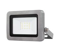 REV Spot LED extérieur FLARE - IP65, ampoule LED 10 W, 900 lm, 6500 K, applique murale - idéal pour les entrées de cour, les garages et les entrées de maison, argent