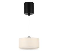 REV Suspension rechargeable - 120 lm intensité variable, 3 couleurs, Minuterie 1-4 h, Hauteur réglable (18-123 cm), suspension pour salon, télécommande, abat-jour en tissu, Beige