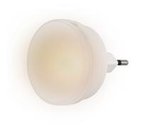 REV Veilleuse, éclairage continu économique - Lampe de nuit LED 230 V, 50 Hz, 0,2 W, lampe à brancher sur prise - Couleur de lumière jaune, boîtier blanc