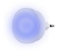 REV Veilleuse LED prise 230V 0,2W - Lampe de nuit à faible consommation, éclairage permanent, lumière bleue, boîtier blanc, prise européenne