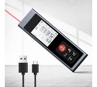 REVASRI 40M Télémètre Professionnel, télémètre Laser avec Niveau à Bulle électronique M/in/Ft rétroéclairage LCD Distance/Zone/Volume/Pythagore/Mesure Continue et USB C Rechargeable