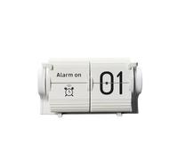 Réveil à Clapet Élégant, Blanc, Sans Base | Format Compact Rectangulaire, Horloge à Clapet, Horloge Numérique Bureau, pour Étagère