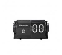 Réveil à Clapet Élégant, Noir, Sans Base | Format Compact Rectangulaire, Horloge à Clapet, Horloge Numérique Bureau, pour Étagère