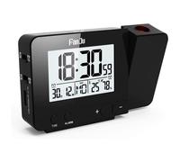 Réveil à piles, double alarme pour un réveil matinal fiable, projection claire avec réglage de la mise au point, idéal pour toutes les pièces