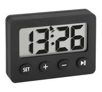 Réveil à quartz TFA Dostmann 60-2014-01 noir