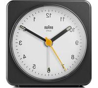 Réveil analogique avec fonction snooze, éclairage, noir et blanc, mouvement à quartz