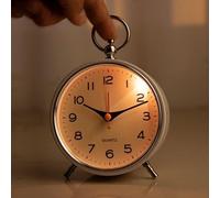Réveil analogique pour chambre à coucher, au design rétro, avec lumière douce
