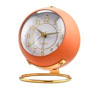 Réveil analogique, rétro-éclairage, design simple, petite horloge de bureau avec veilleuse, silencieux, sans tic-tac, alimenté par piles, pour enfants, chambre à coucher, voyage, cuisine, table de