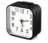 Réveil analogique sans tic-tac, avec lumière et fonction snooze