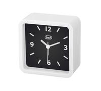Réveil analogique Trevi SL 3820 noir blanc carré vibreur silencieux