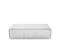 Réveil avec chargement sans fil | Support de téléphone portable avec rétroéclairage LED et affichage de la température | Station de Charge Horloge - pour tables de chevet, tables de chevet et bureau à