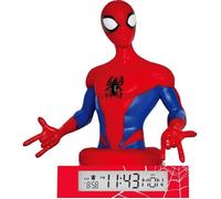 KIDS LICENSING Réveil 3D Spiderman SPD3621 avec veilleuse et sons Rouge et bleu