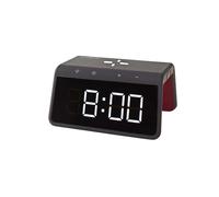 Réveil avec Fonction Chargeur Sans Fil Qi 15W et Snooze Modèle WCACQ30BK Noir
