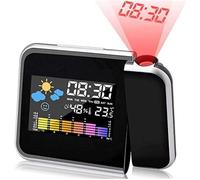 Réveil avec Projection,Projection LED réveil Projection réveil numérique chargement USB/affichage LCD éclairage.