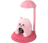 Bigben Réveil Enfant Veilleuse Chat, Réveil Lumineux et Éducatif Jour Nuit, 6 Mélodies, Intensité Réglable, Veilleuse Musicale et Lampe de Chevet pour Fille et Garçon. Sun - SLKIDSCAT