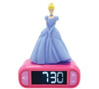 Lexibook Réveil veilleuse Disney Princesses Cendrillon RL800DP 3D lumineux 6 mélodies snooze Rose