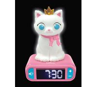 Reveil Veilleuse Lumineuse Chat en 3D et effets sonores