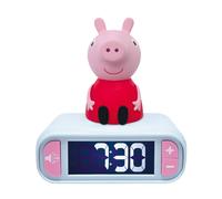 Lexibook Réveil veilleuse Peppa Pig RL800PP – écran LCD rétro-éclairé, sons et mélodies, snooze