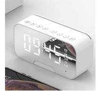 Réveil - Bluetooth - LED - Radio FM - Haut-parleur - Miroir - Type WHITE