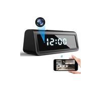 Réveil Caméra Espion 4K Infrarouge Horloge d'Espionnage Wifi Détecteur de Mouvement + SD 64Go