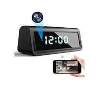 Réveil Caméra Espion 4K Infrarouge Horloge d'Espionnage Wifi Détecteur de Mouvement + SD 8Go