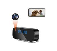 Réveil Caméra Espion Full HD 1080p Détection de Mouvement Infrarouge Wifi + SD 32Go