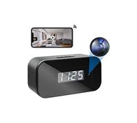 Réveil Caméra Espion WiFi 1080p Surveillance Nocturne et Détection de Mouvement + SD 128Go
