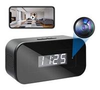 Réveil Caméra Espion WiFi 1080p Surveillance Nocturne et Détection de Mouvement + SD 64Go YONIS G
