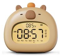 Réveil capybara pour enfants, lampe de chevet avec veilleuse, écran LED numérique, 3,15 pouces