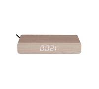 Réveil chargeur induction bois naturel