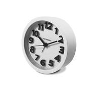 Réveil classique - METRONIC - 477307 - Blanc - Mouvement silencieux - Radio-réveil