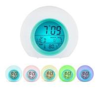 Réveil coloré coloré créatif Réveil coloré en dégradé de lumière rond avec réveil enfants de la balle du calendrier G