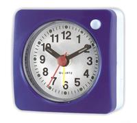 Réveil compact pour voyage avec son de réveil 4 phases et lumière à intensité variable pour un minimum de perturbation du sommeil (bleu)