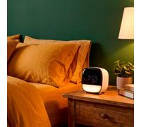 Réveil compact rechargeable 3 alarmes veilleuse température écran LED Naeo