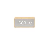 Karlsson - Réveil Silver Mirror LED - Bois clair