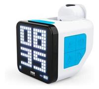 Réveil cubique avec projection BigBen RCUBEBCBL Blanc et Bleu Blanc et Bleu G