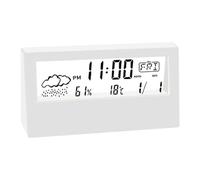 Réveil De Bureau Créatif - Unité D'affichage Électronique De L'heure, Corps Transparent, Écran De Lecture De La Température Et De L'humidité | Outil D'horloge De Chevet Moderne, Réglage D'alarme