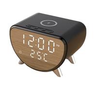 Réveil de Charge sans Fil - Station de Charge Rapide avec Affichage de la Température, Table de Chevet Multifonctionnelle, Outil de Sommeil pour la Détente, Réveil Haute Précision, Affichage LED