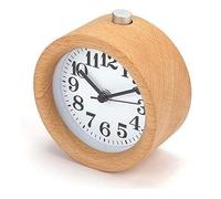 Réveil de chevet classique silencieux en bois avec veilleuse