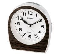 Réveil de style silencieux façon bois Bayard couleur : Bois foncé