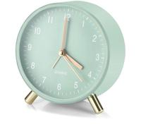 Réveil de voyage analogique Azomor Leise avec veilleuse et fonction d'alarme pour un sommeil paisible