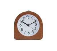 Réveil de voyage en bois, réveil analogique silencieux, sans tique, alarme sonore montante, bois noir