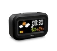 Réveil de voyage multifonctions - calendrier, snooze, météo, affichage MAX/MIN des températures et taux d'humidité du jour
