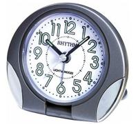 Réveil de voyage rond anthracite cadran blanc