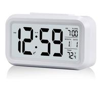 Réveil digital - AIMOONSA - Réveil Matin - Grand écran LCD - Affiche heure/date/température - Snooze & éclairage auto