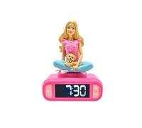 Lexibook Réveil veilleuse Barbie RL800BB – Sons et mélodies, écran LCD rétro-éclairé – Rose