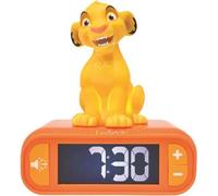 Réveil Digital Veilleuse LEXIBOOK Simba, 3D Lumineux et Sonore, Jaune, Enfant, 6 Sonneries