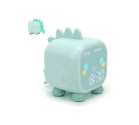 Réveil dinosaure pour enfants FONGWAN avec USB et veilleuse - vert