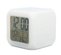 reveil educatif,Réveil numérique pour enfants, horloge de chevet pour enfants avec veilleuse 7 couleurs, détection de température pour tout-petits, enfants garçons et filles, étudiants, 7 enfan