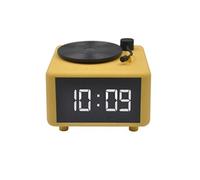 Réveil enceinte tourne-disque et chargeur induction - Jaune